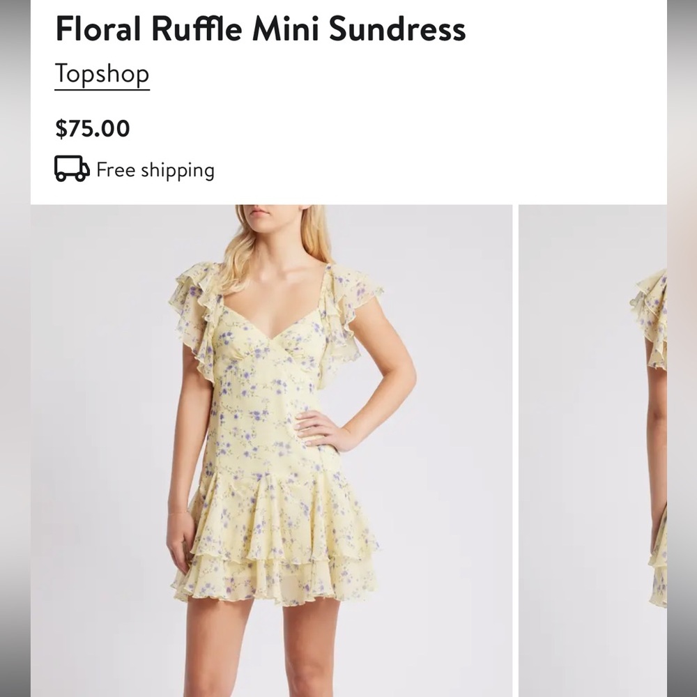 TOPSHOP Floral Dress